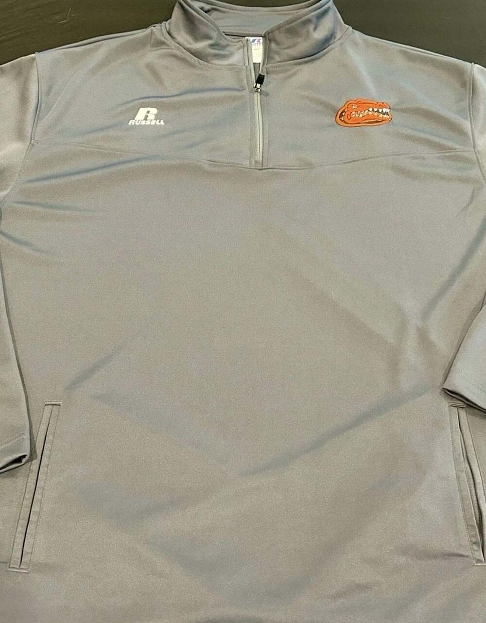 Russell Athletic Florida Gators Quarter-Zip Pullover Size 4XL Gray